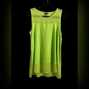 Vince Camuto Green Sleeveless Tank Top with Relaxed Fit